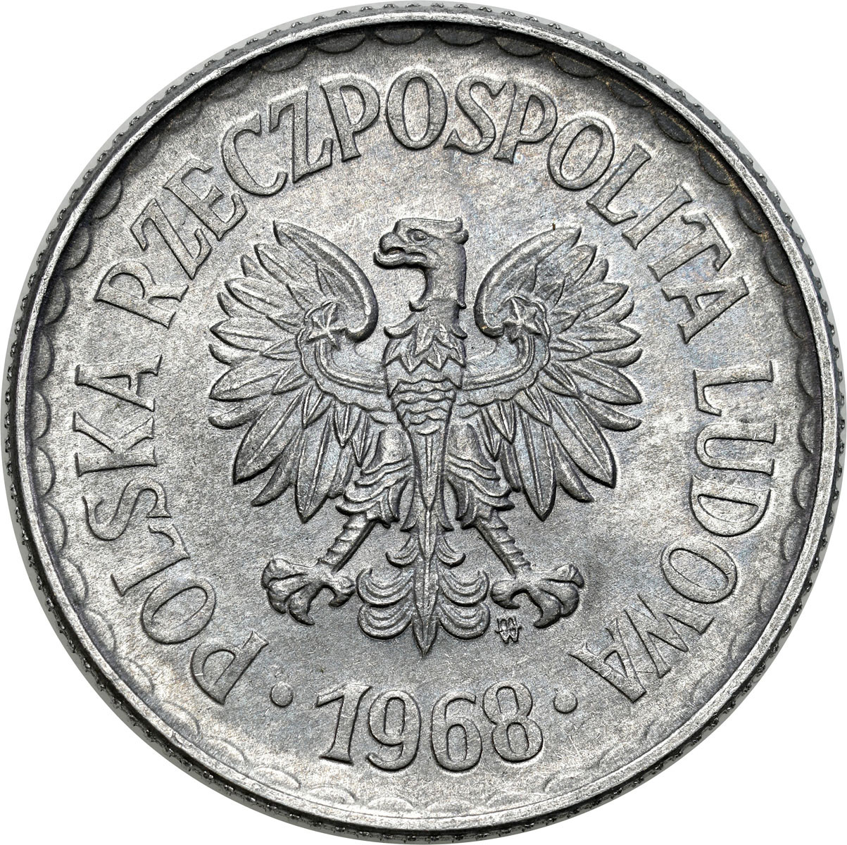 PRL. 1 złoty 1969 aluminium – RZADKI ROCZNIK